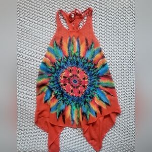 Ali & Kris Orange/Red Tank with Chain Nameplate